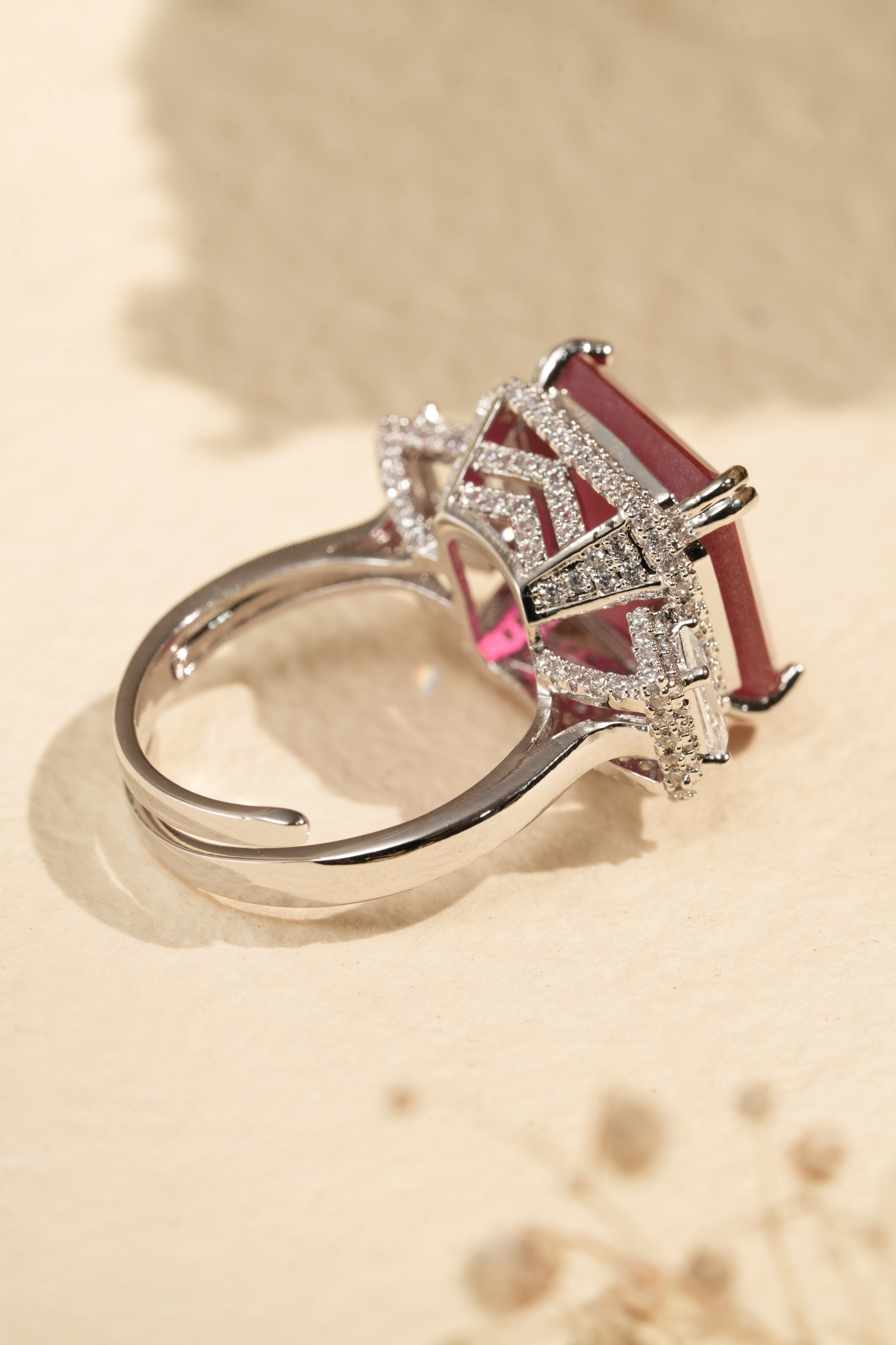 Mataari Rings Essence Adjustable Baguette Ring