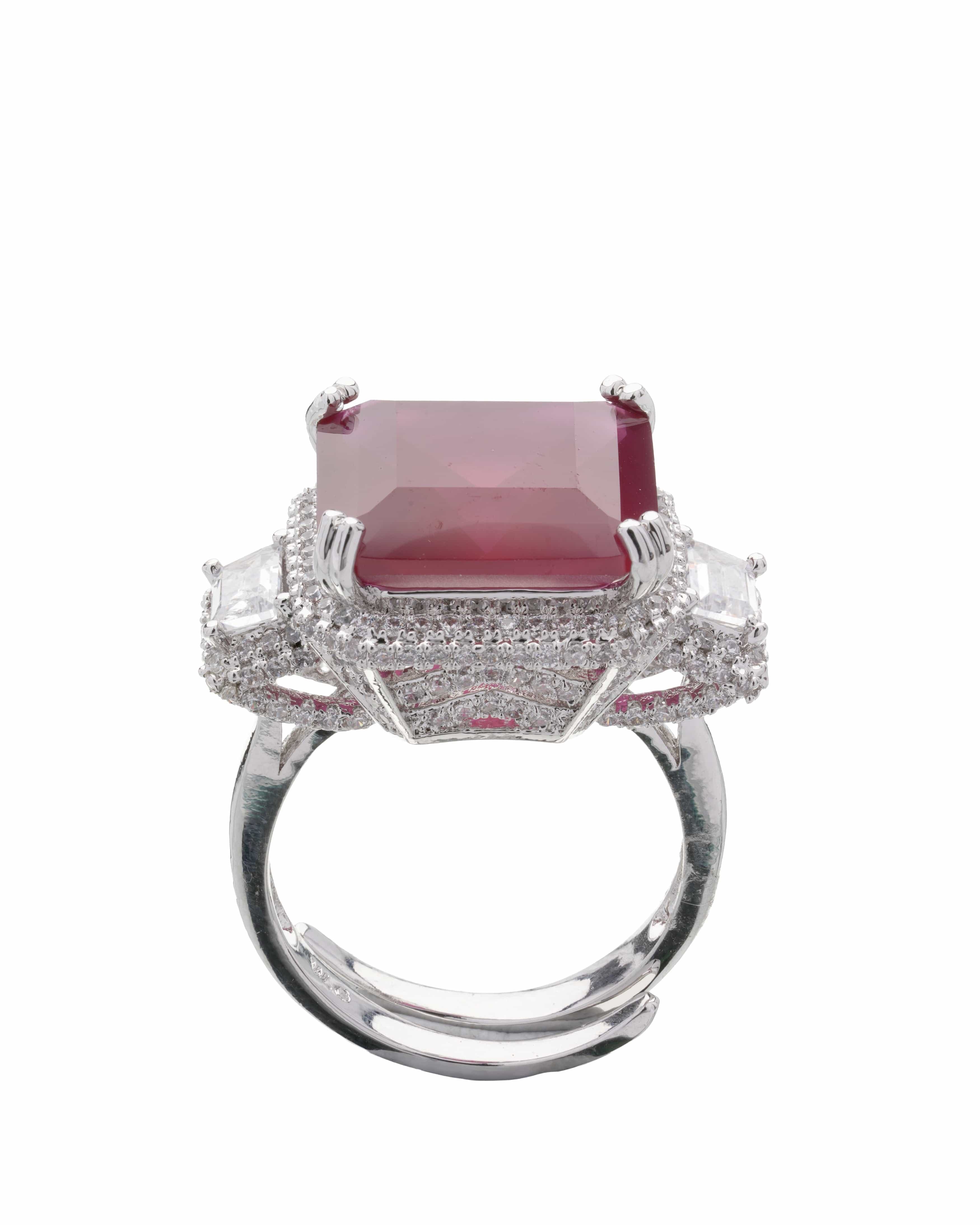 Mataari Rings Essence Adjustable Baguette Ring