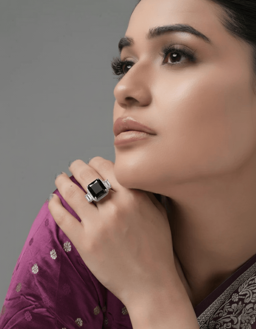 Mataari Rings Essence Adjustable Baguette Ring