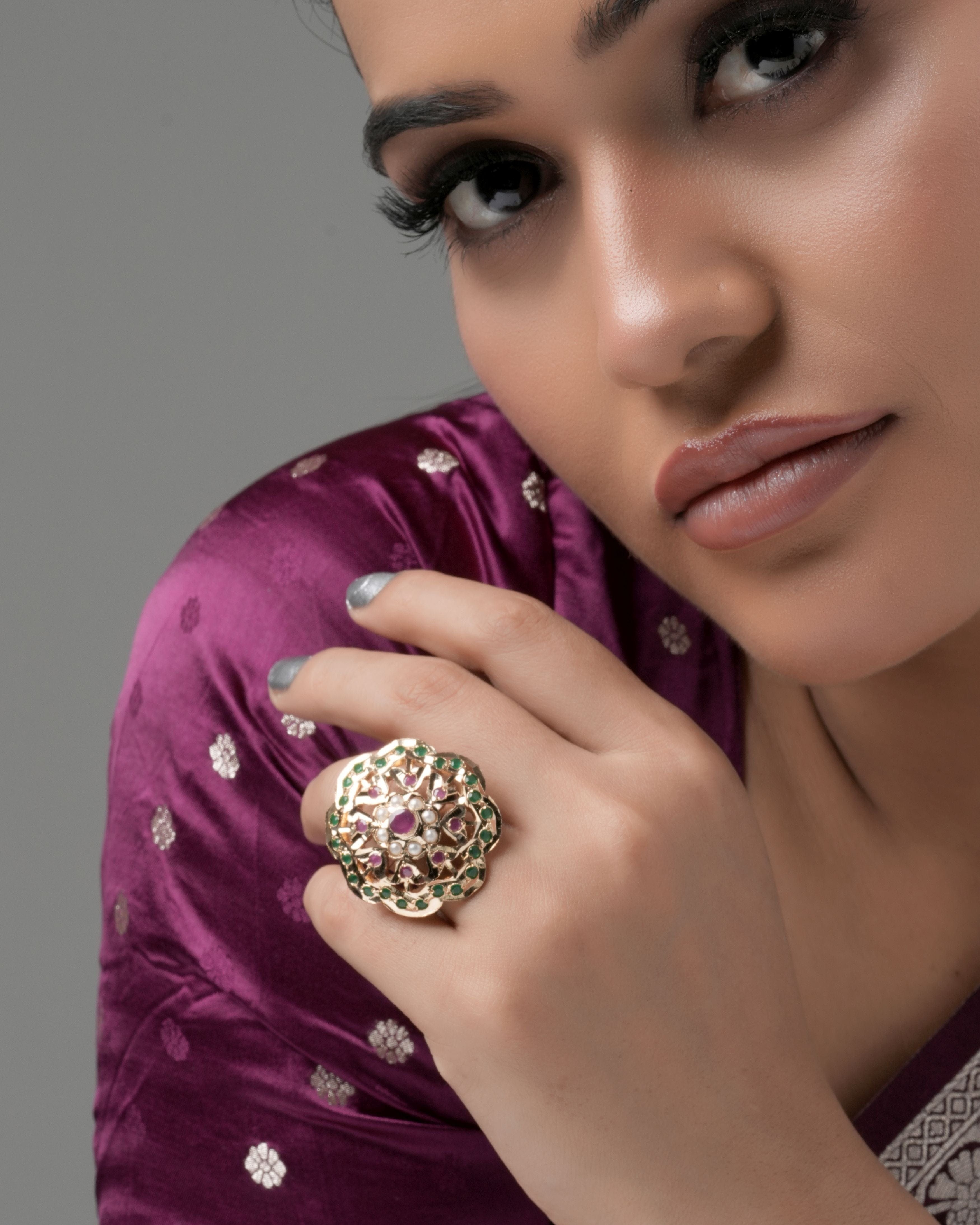 Mataari Rings Heritage Glow Adjustable Statement Ring