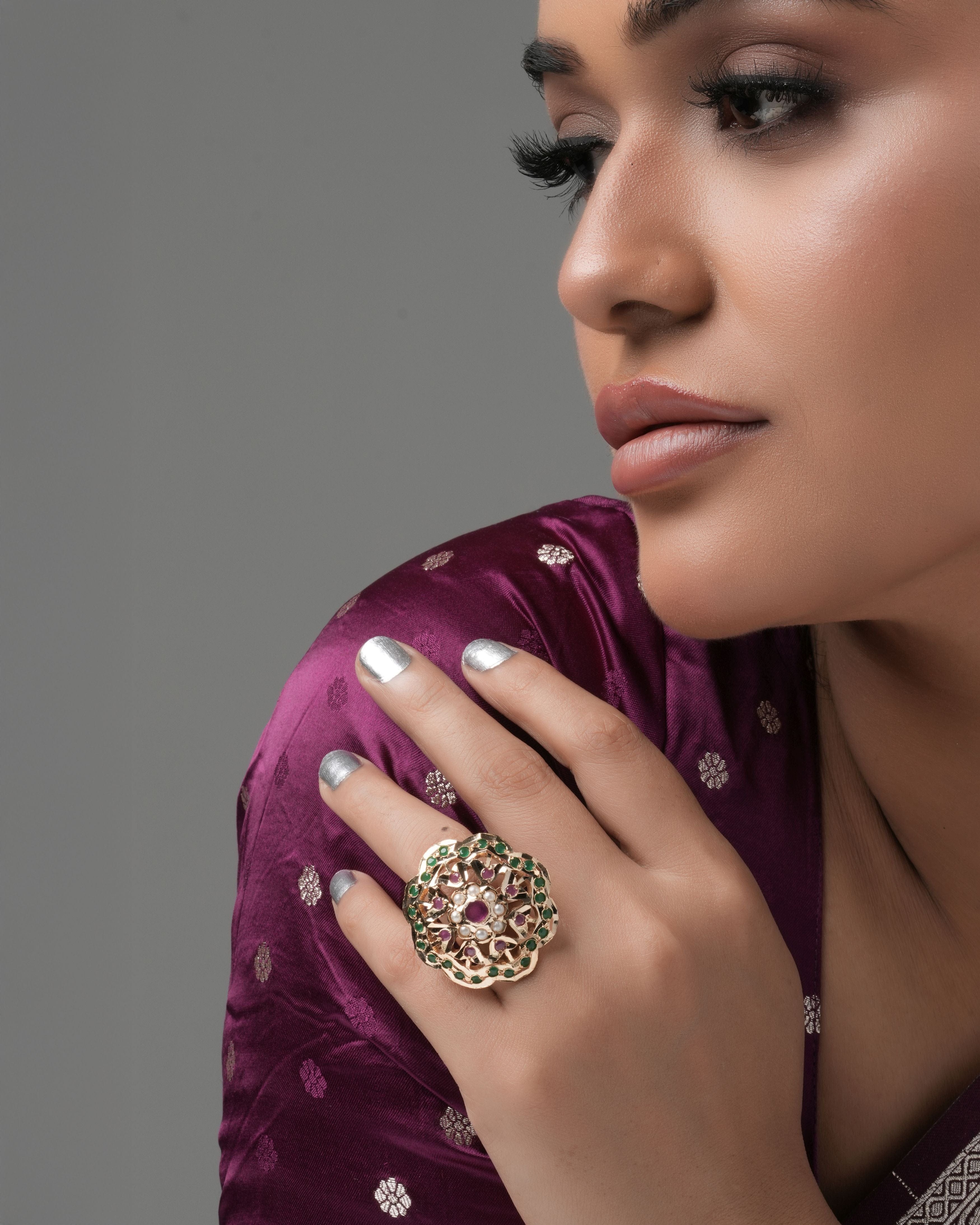Mataari Rings Heritage Glow Adjustable Statement Ring