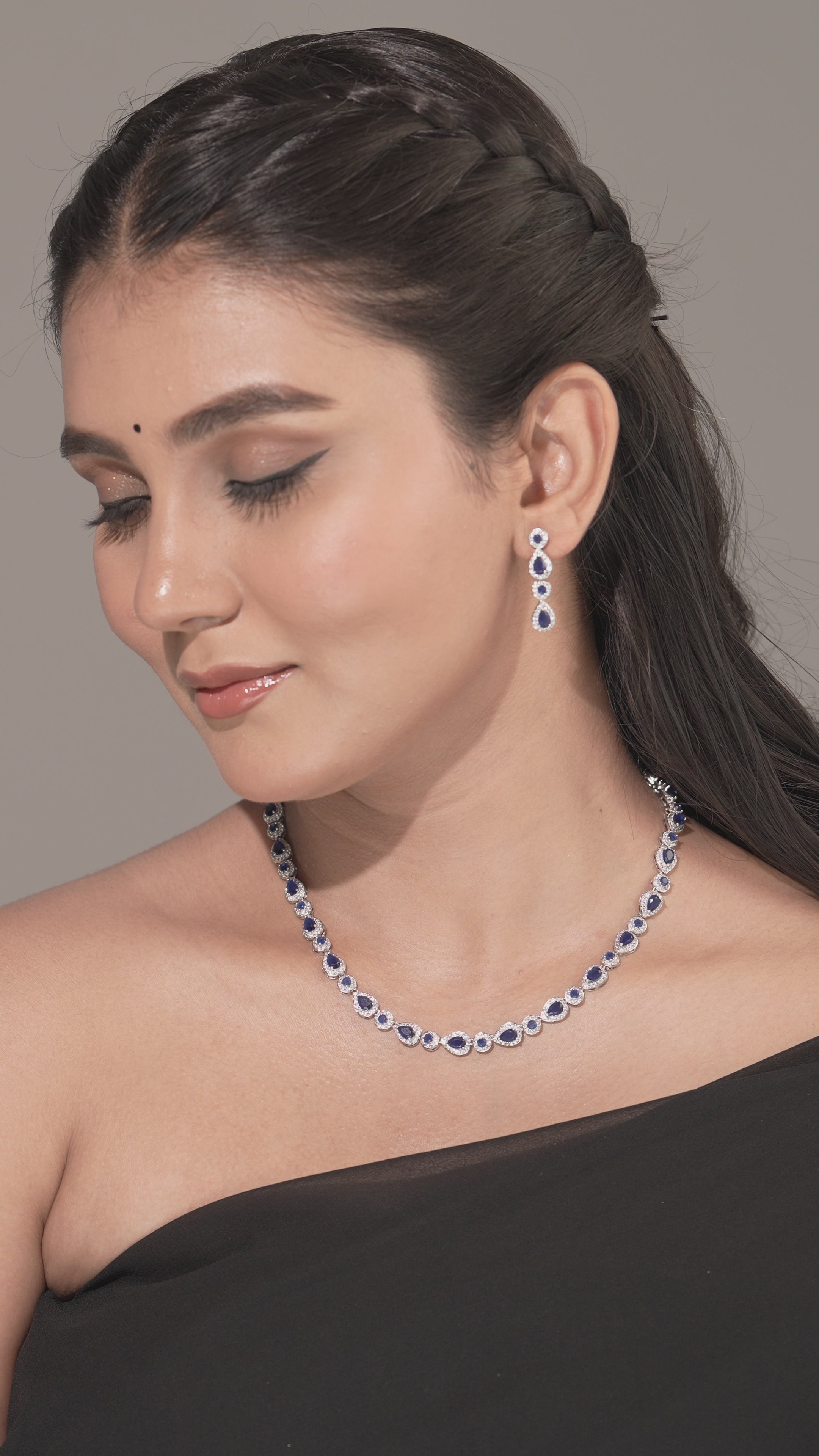 Aura All Over Necklace & Earring Set