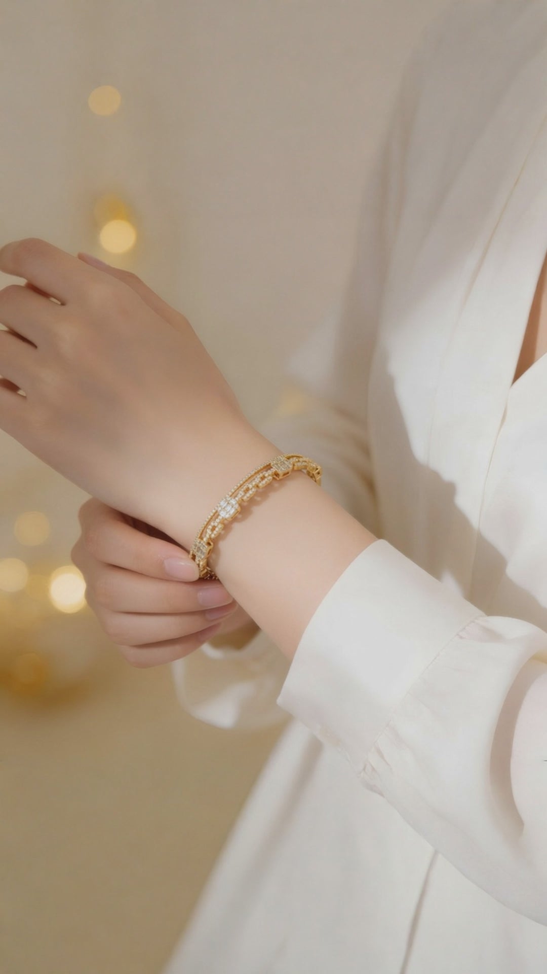 Minimalist Gold Plated Cuban Link Cubic Zirconia Bracelet