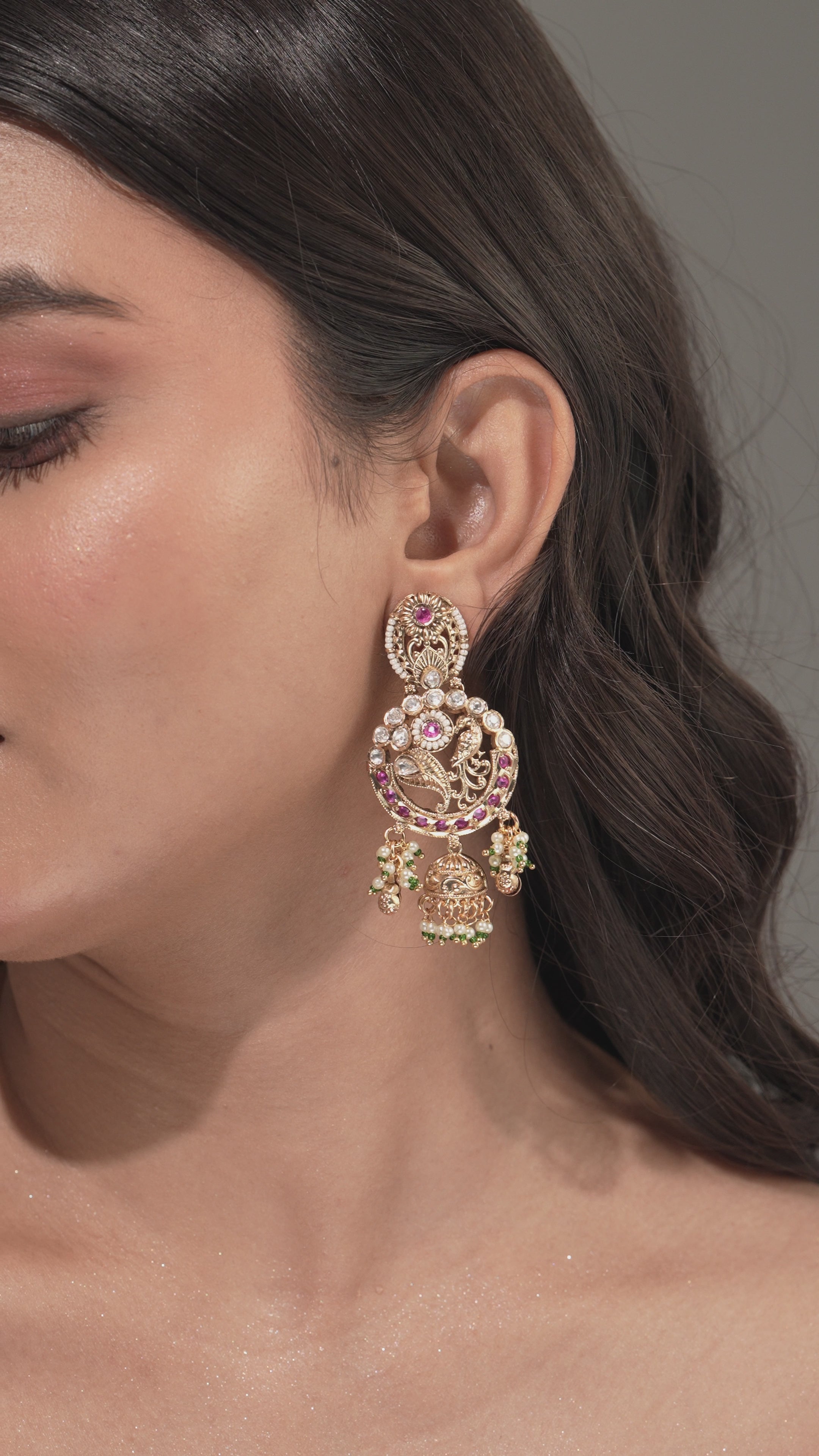 Aviary Song Filigree Jhumka Earrings